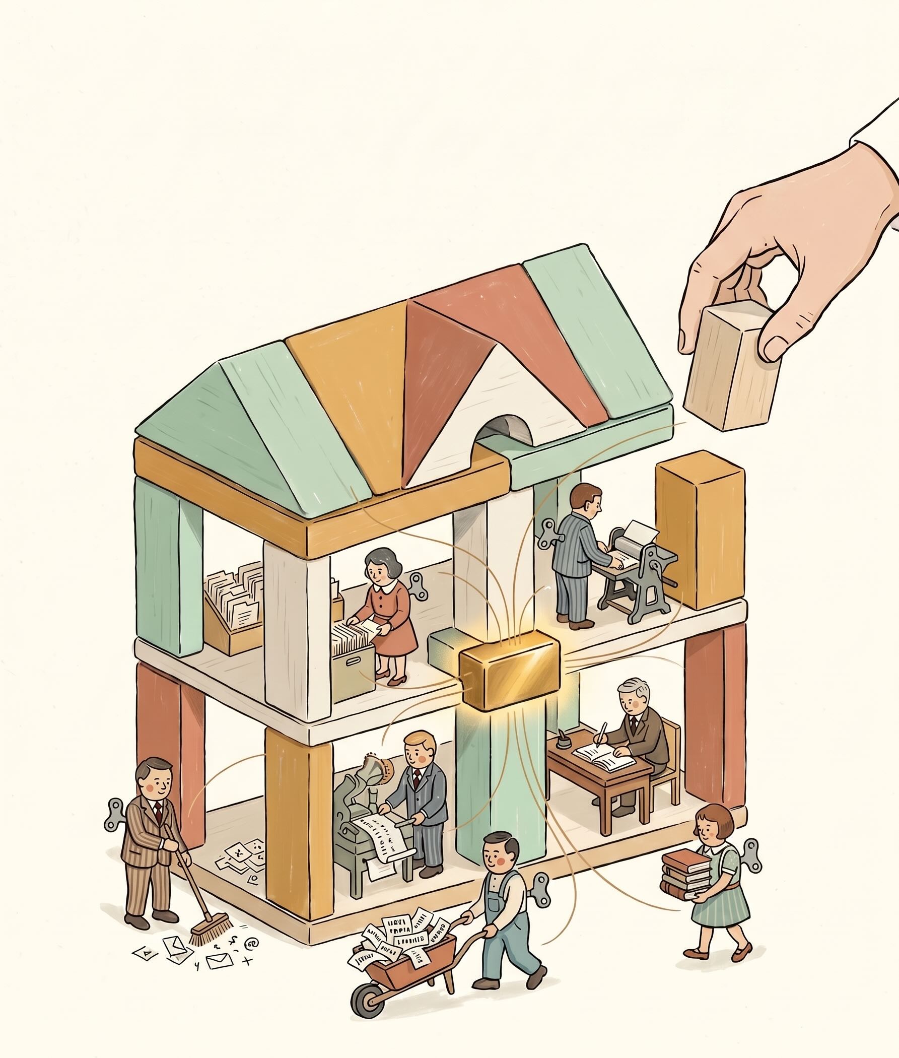 Illustration d'une IA personnelle dans son espace de travail