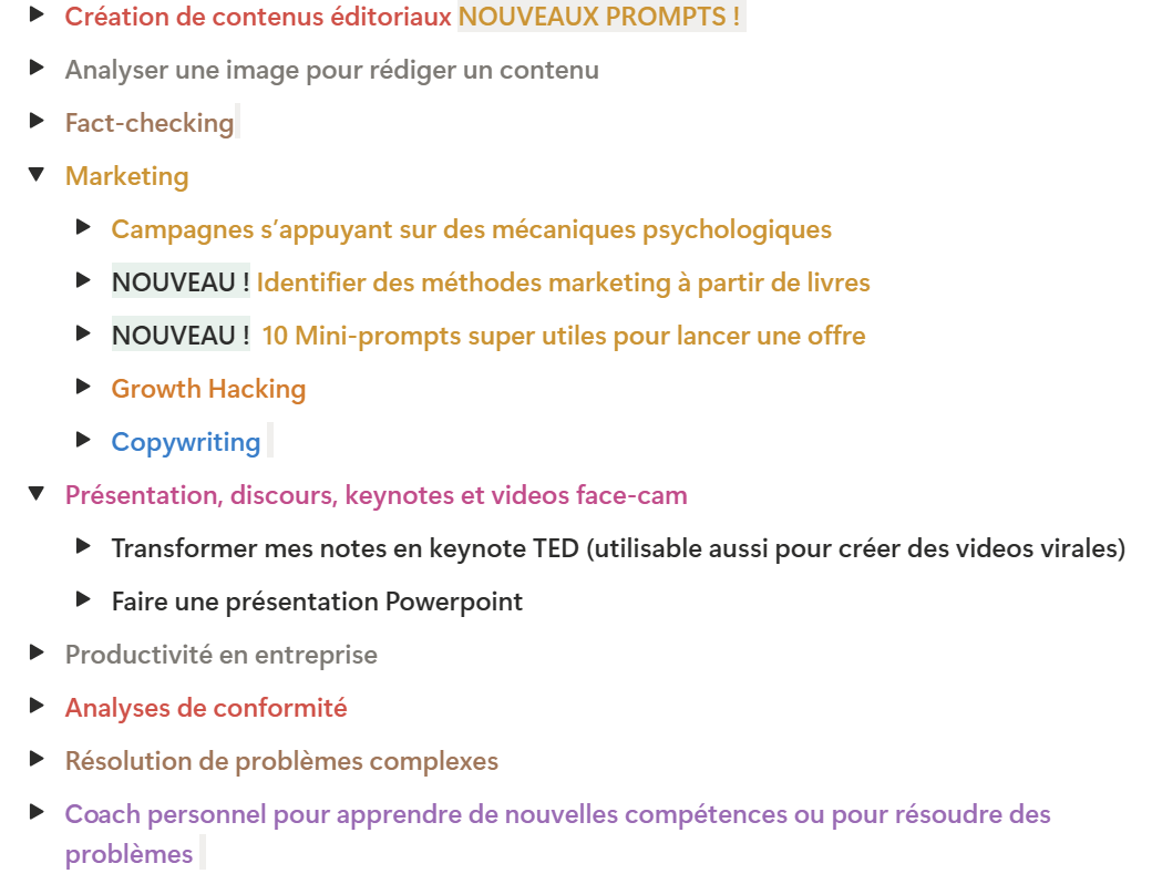 Aperçu du Guide des prompts - Partie 1