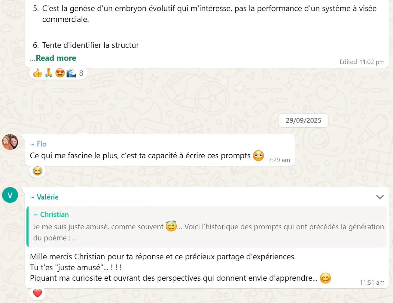 Présence directe des formateurs + diversité des profils